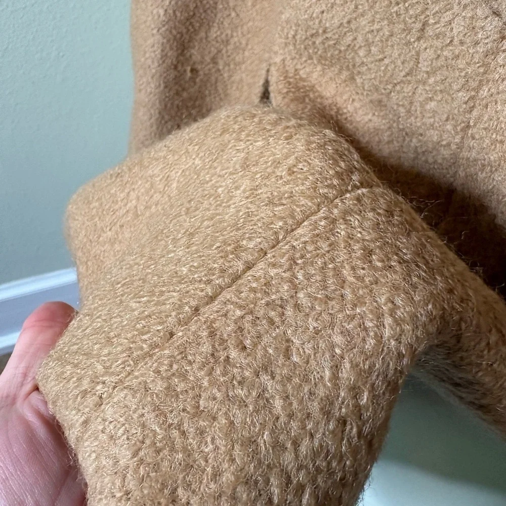 Ann Taylor Camel Wool-Blend Single-Breasted Coat Size XS